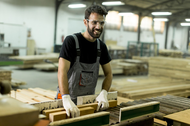 working lumber factory